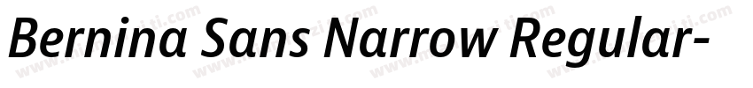 Bernina Sans Narrow Regular字体转换